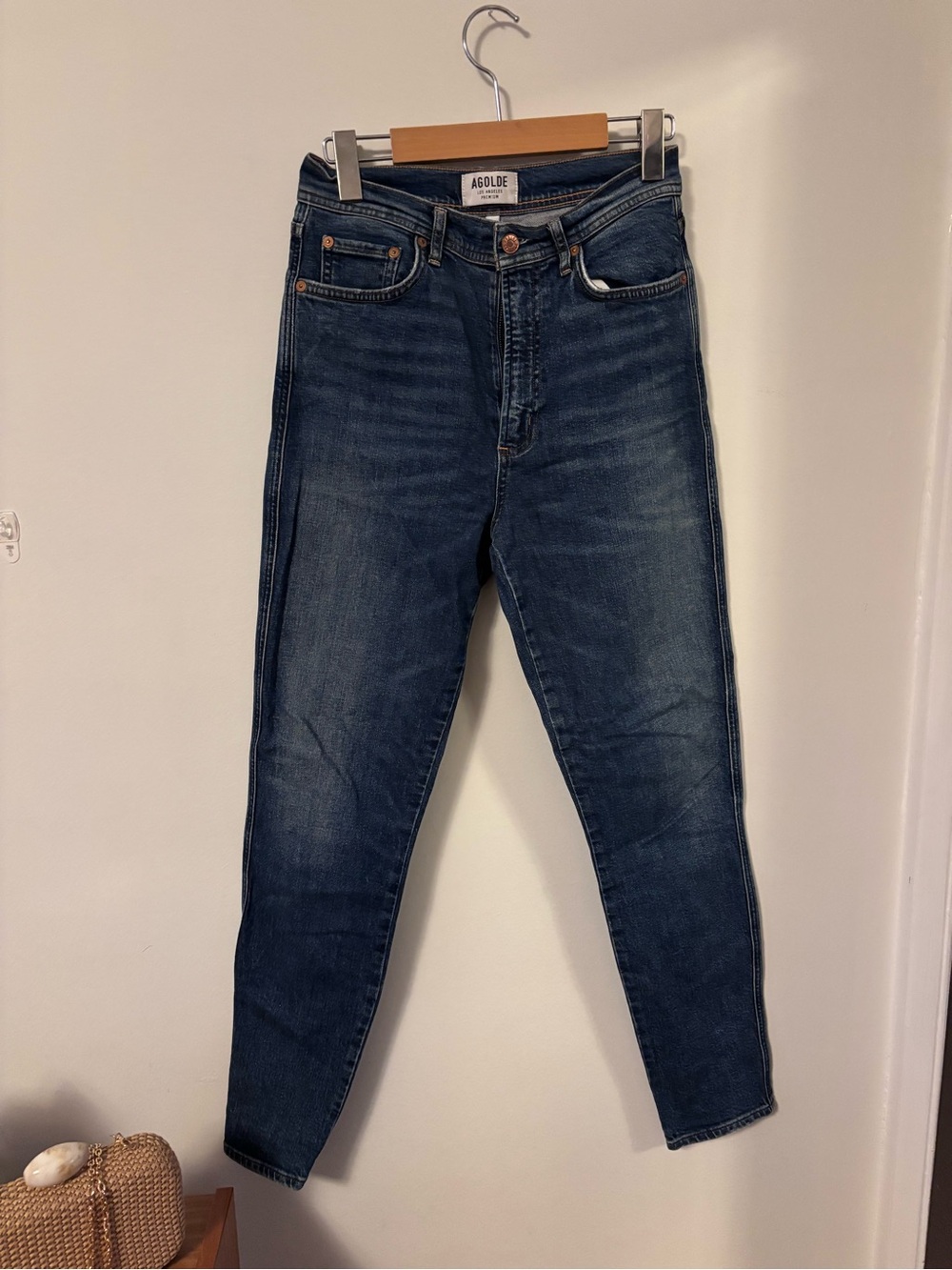 Agolde Dark Indigo High-Rise Jeans